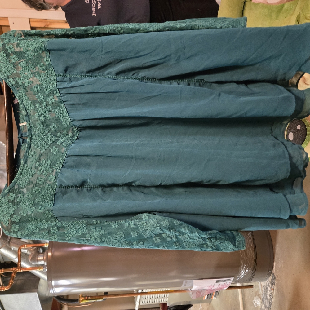 Elegant Teal Lace Dress